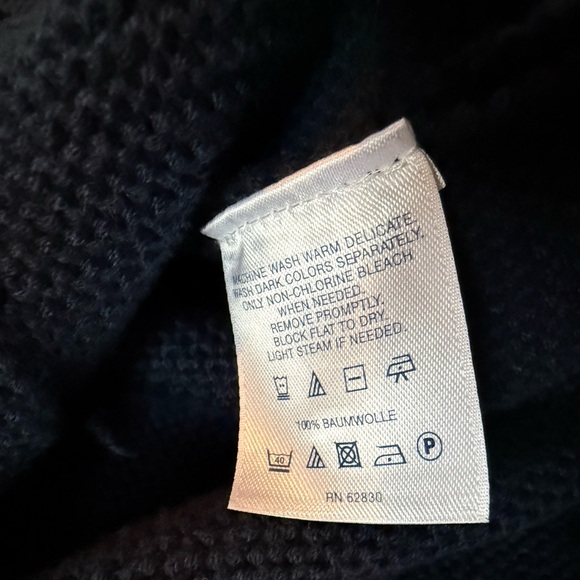 Lands End Drifter Button Cardigan Navy Blue Sweater Anchor Button Women’s Size S - Picture 7 of 15